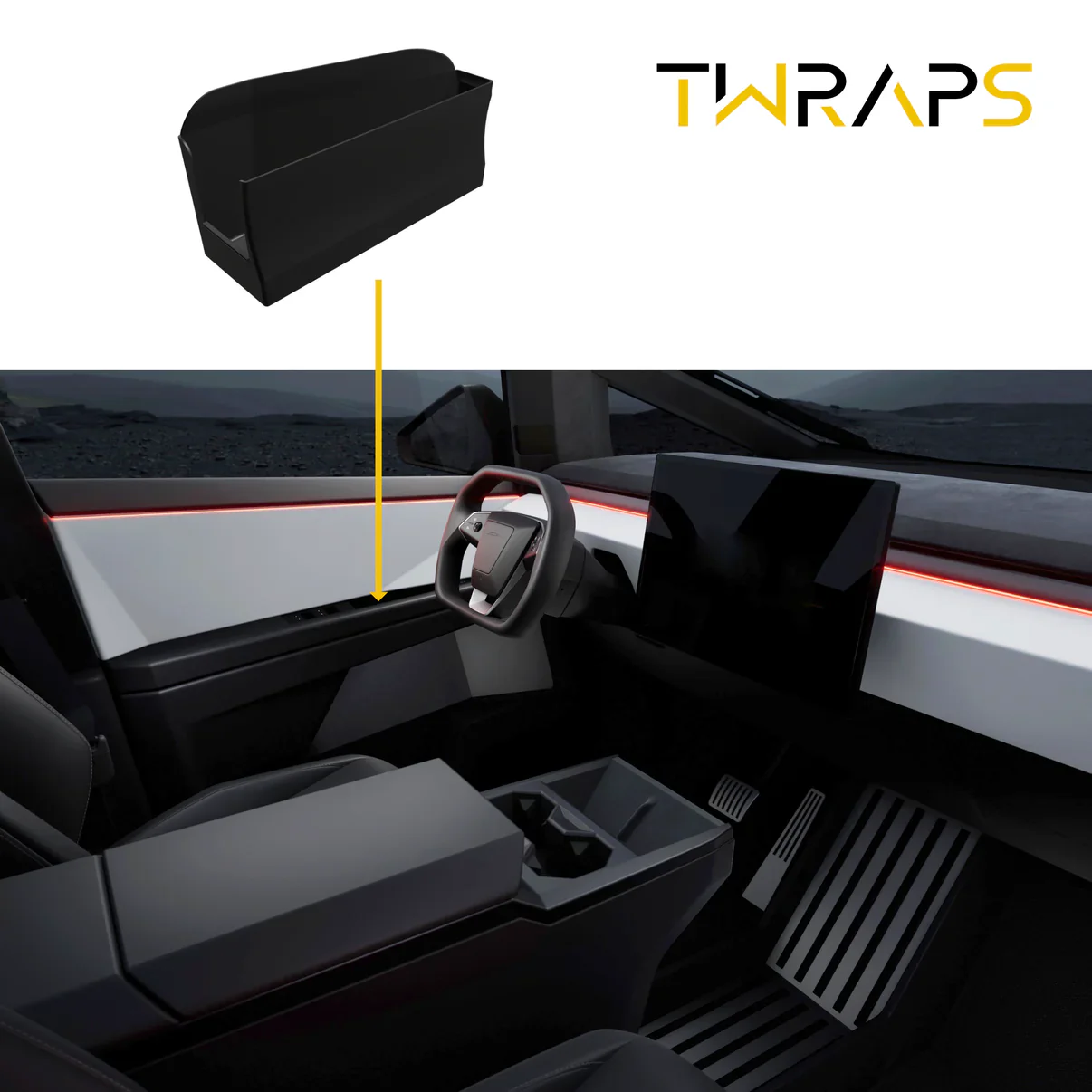 Tesla Cybertruck Door Storage Tray - Image 5