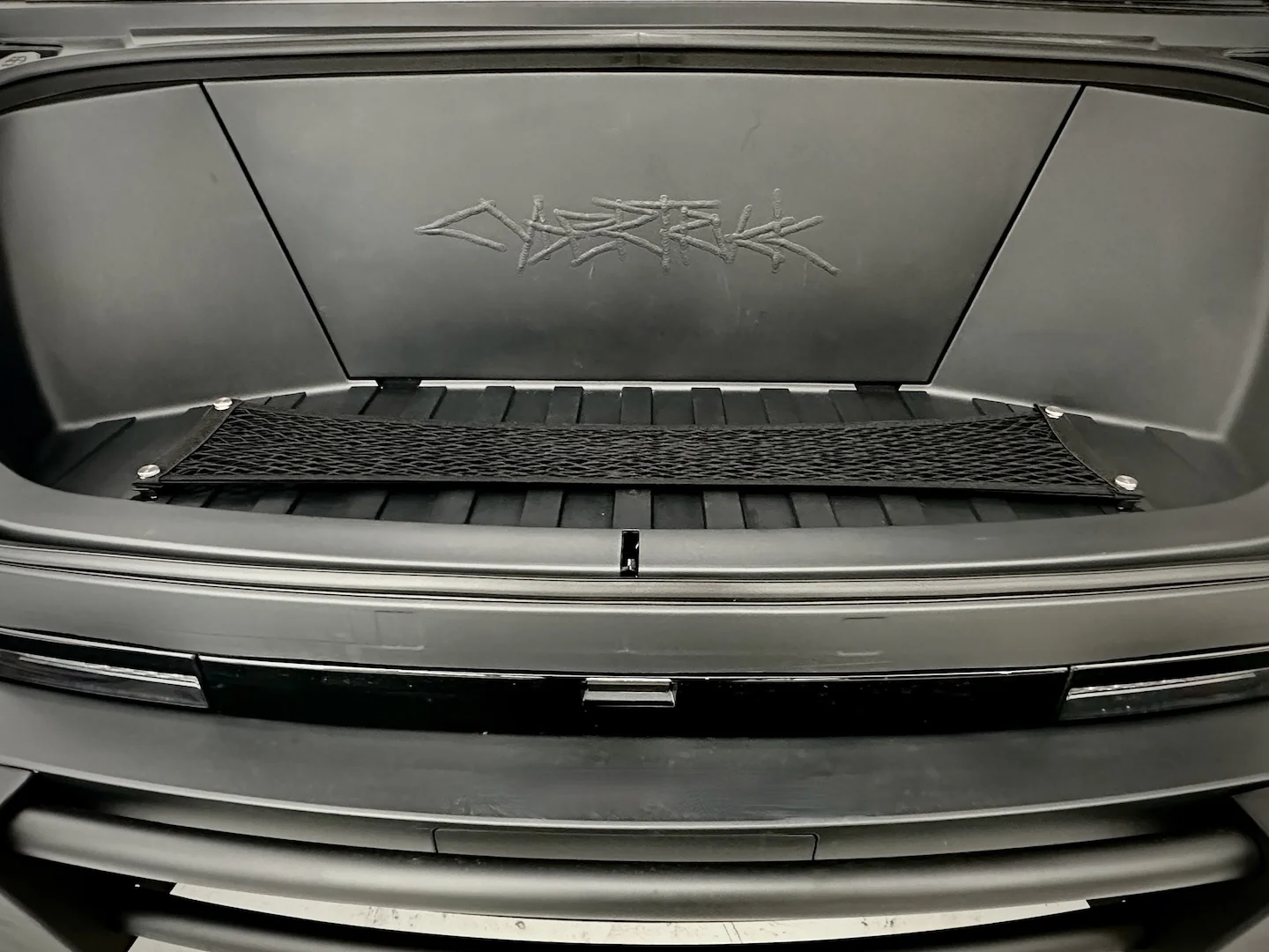 Tesla Cybertruck Front Trunk L-Track Cargo Net - Image 3