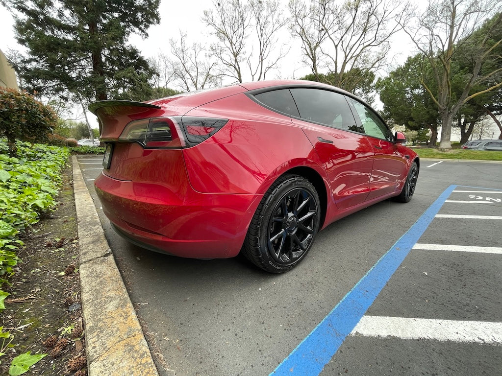 Tesla Model 3 Gloss Black (18-in)  Blade Style Wheel Cover Set - Image 4