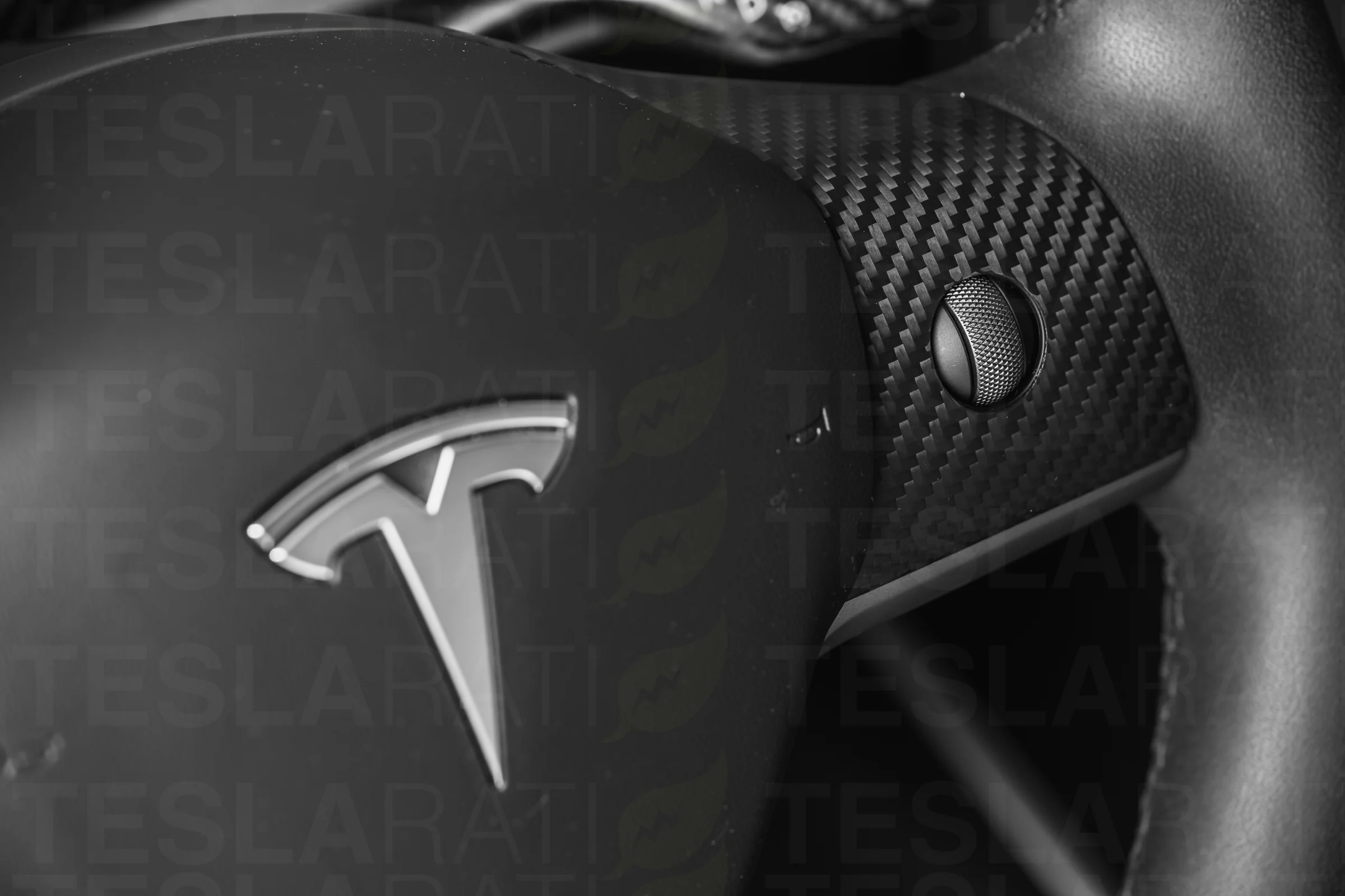 Tesla Model Y Carbon Fiber Steering Wheel Accents - Image 9