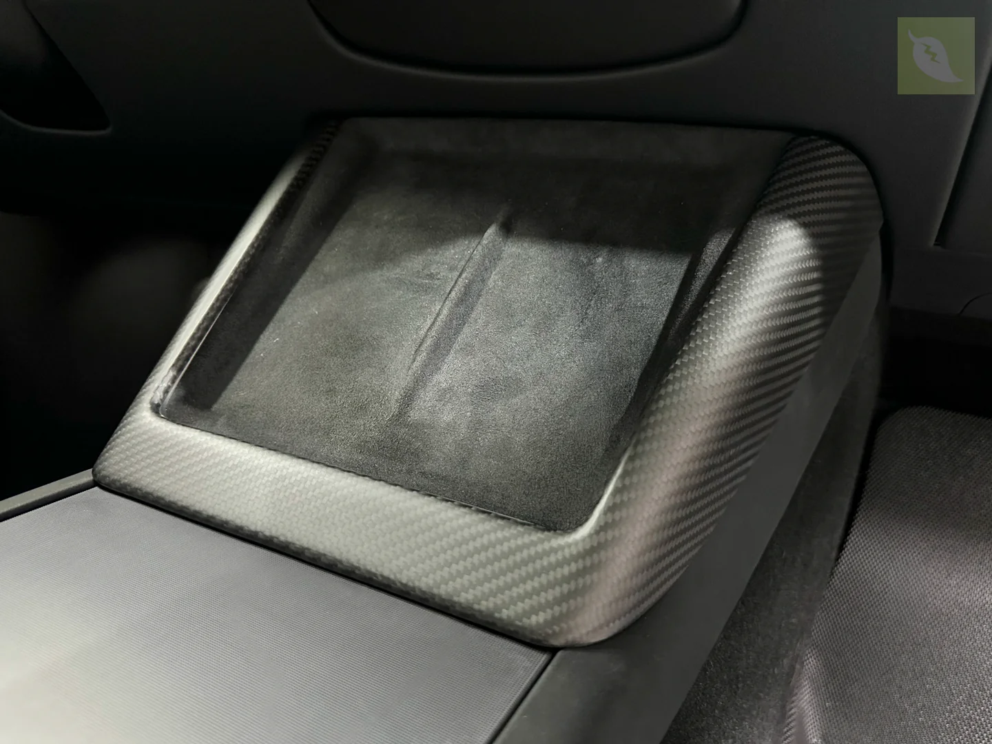 Tesla Model Y Wireless Charging Pad Carbon Fiber Trim - Image 2