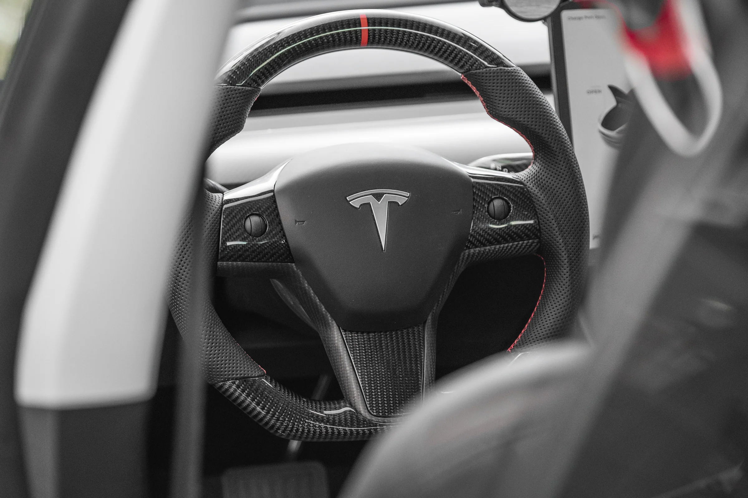 Tesla Model 3 & Y Genuine Carbon Fiber Steering Wheel - Image 10