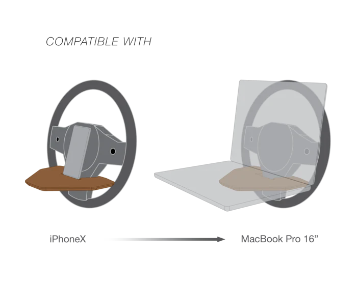 Tesla 'DeskWedge' Steering Wheel Desk (Real Wood) - Image 11