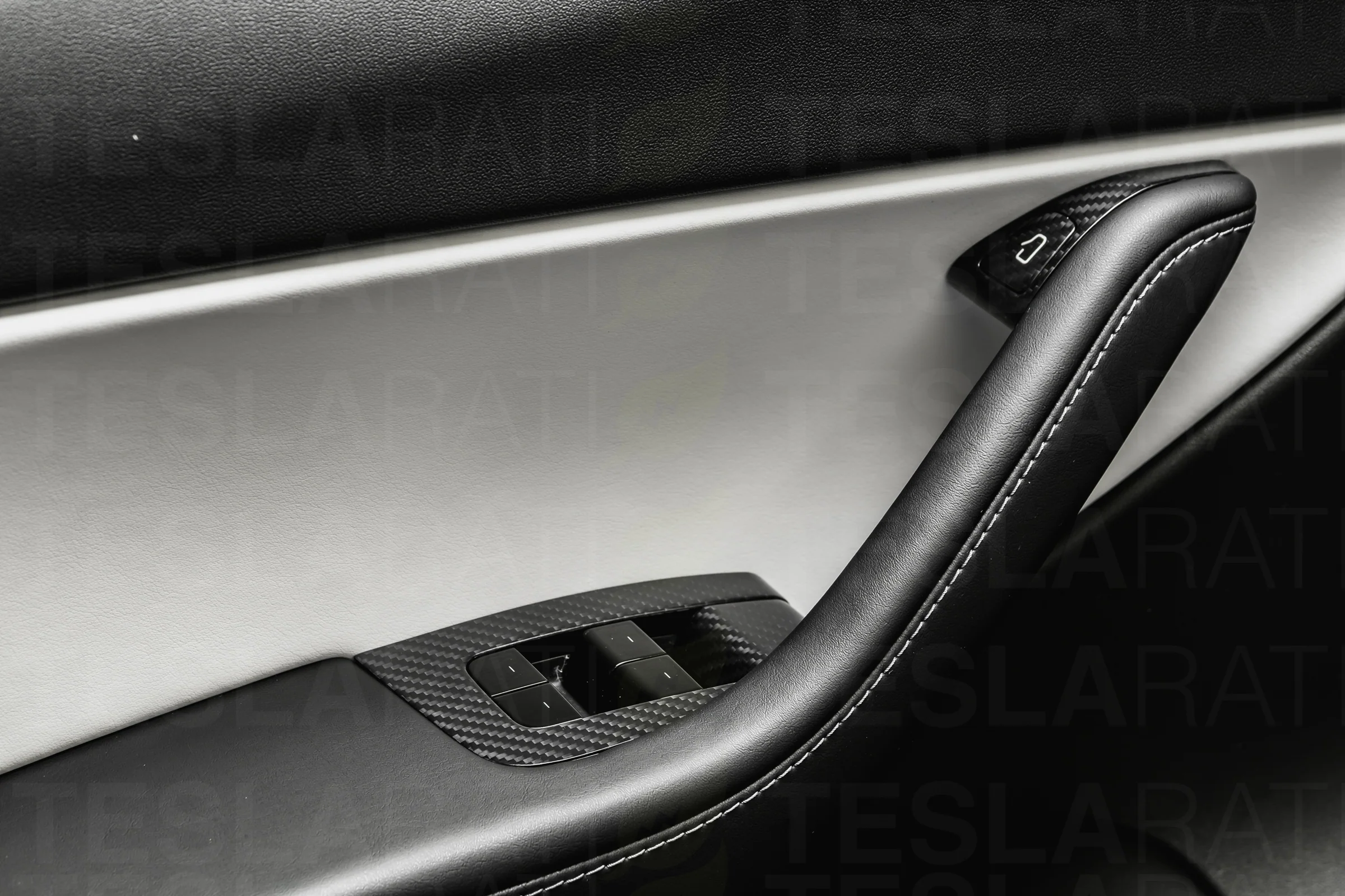 Tesla Model 3 Genuine Carbon Fiber Door/Window Switch Panel Covers - Image 2
