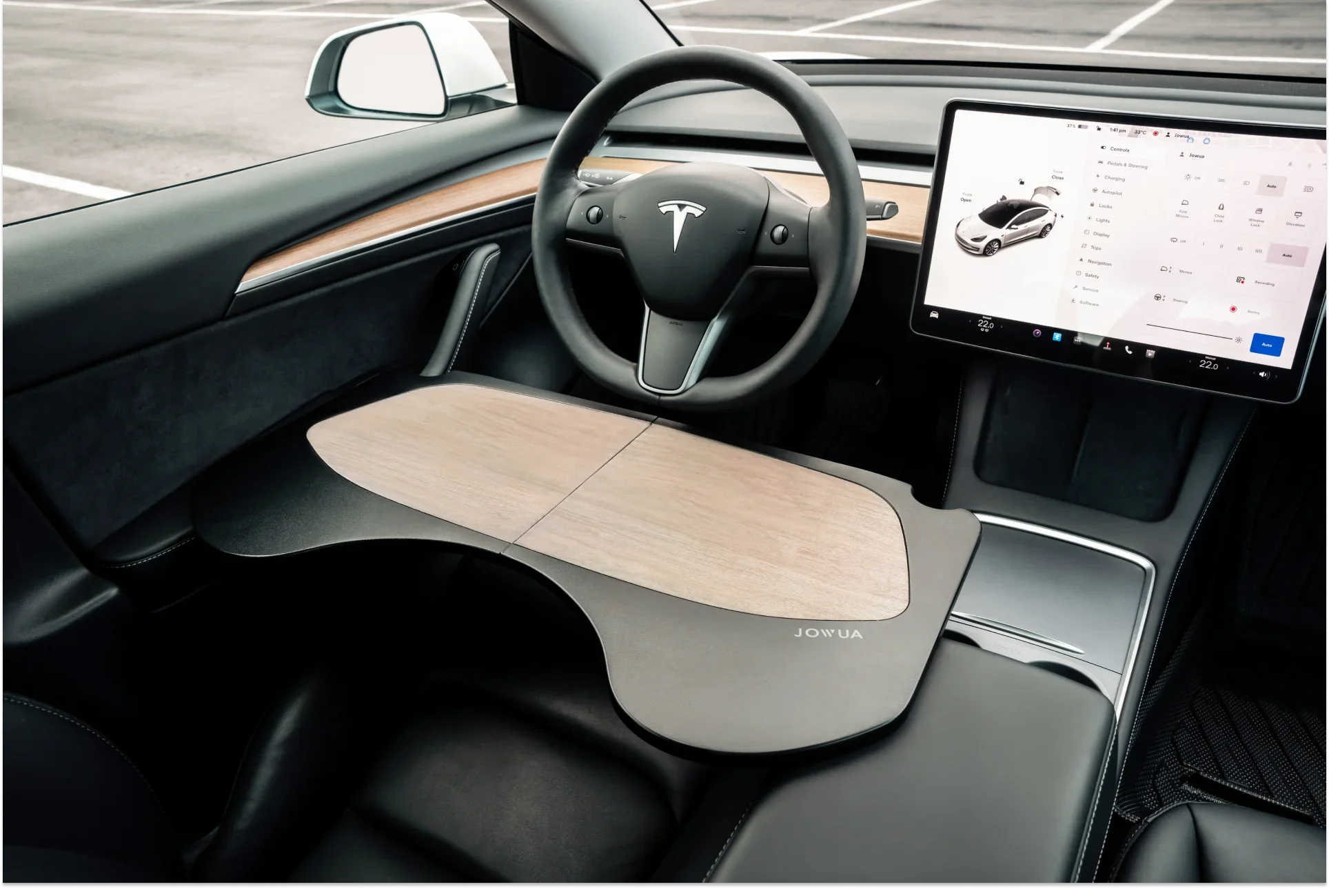 Tesla Model Y & 3 Foldable Car Tray (Eat, Work, Play) - Image 2
