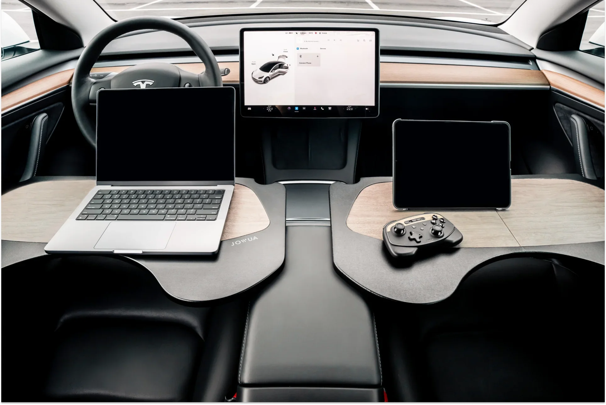 Tesla Model Y & 3 Foldable Car Tray (Eat, Work, Play) - Image 3