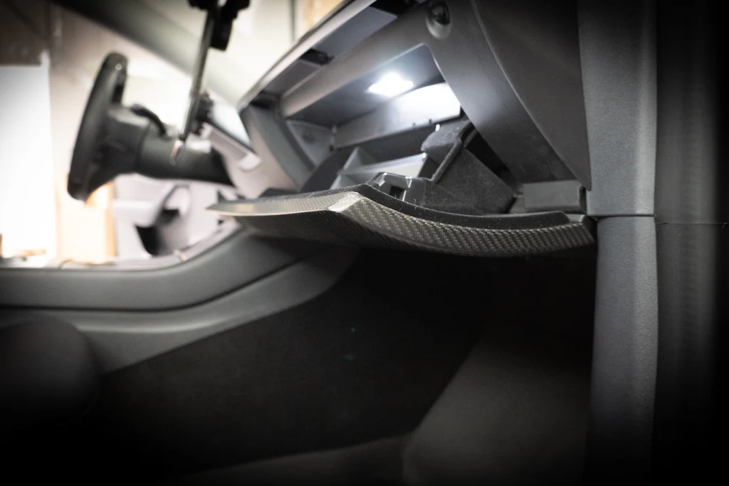 Tesla Model 3 Real Carbon Glovebox Panel - Image 2