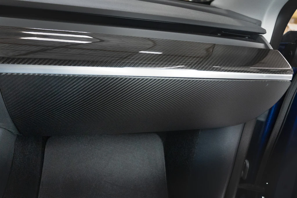 Tesla Model 3 Real Carbon Glovebox Panel - Image 3