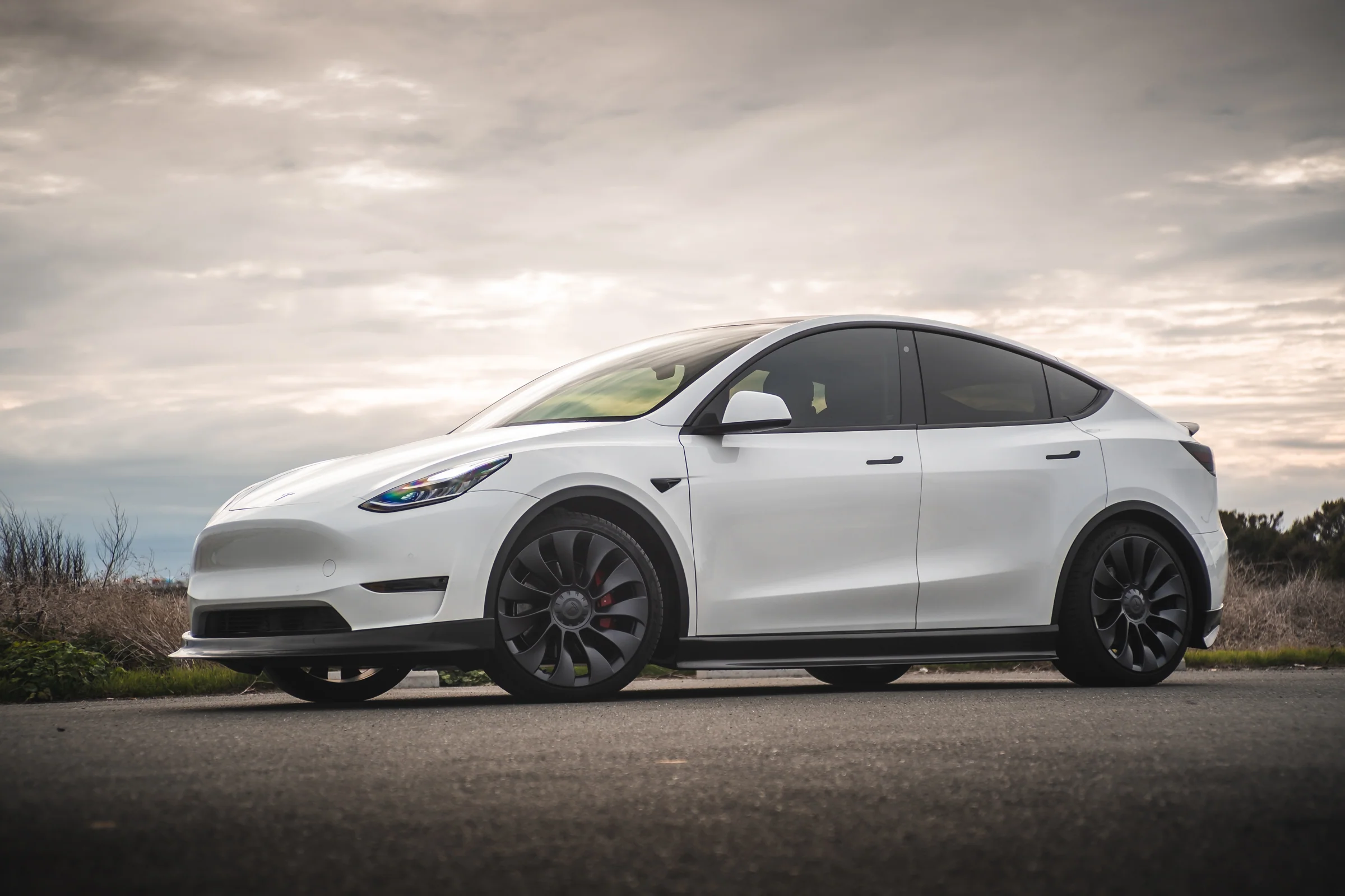 Tesla Model Y Carbon Fiber Front Spoiler - Image 10
