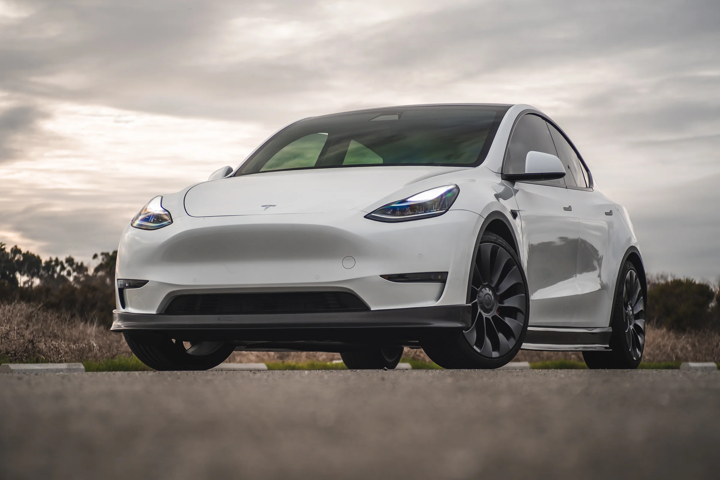 Tesla Model Y Carbon Fiber Front Spoiler - Image 8