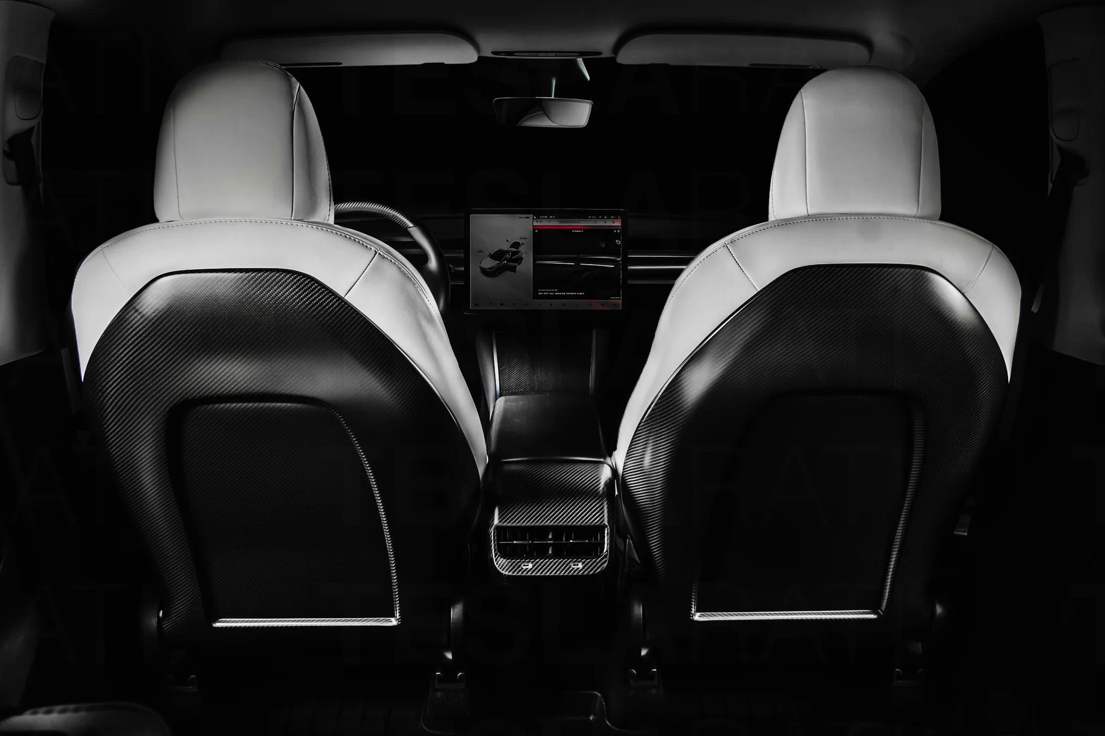 Tesla Model 3 Genuine Carbon Fiber Full Seat Back Replacement (Pair) - Image 11