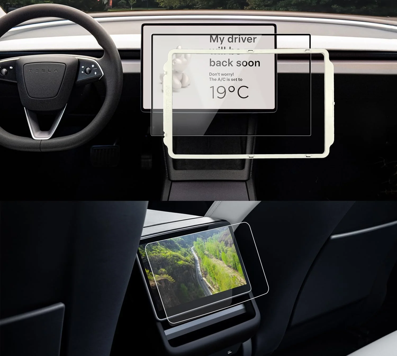 Tesla Model Y Tempered Glass (9H) Anti-Scratch Screen Protector - Image 3